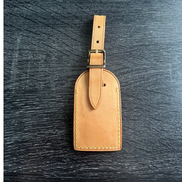 Authentic Louis Vuitton Vachetta Leather Luggage Tag SN902 - Picture 2 of 5